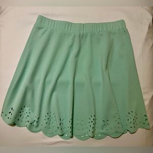 Vintage Stoosh Skirt - Size LARGE - Turquoise